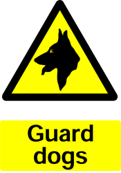 Warning Guard Dogs Safety Sticker