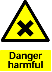 Warning Harmful Safety Sticker