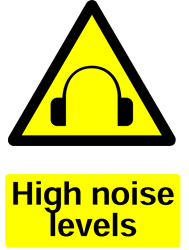 Warning High Noise Safety Sticker