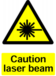 Warning Laser Beam Safety Sticker