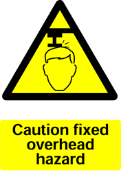 Warning Overhead Hazard Safety Sticker