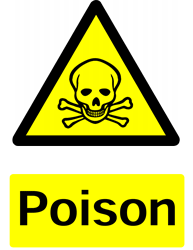 Warning Poison Safety Sticker