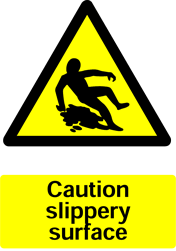 Warning Slippery Safety Sticker