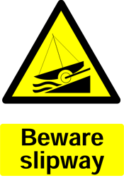 Warning slipway Safety Sticker