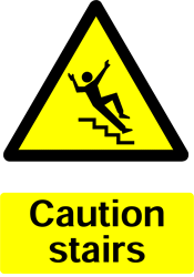 Warning Stairs Safety Sticker