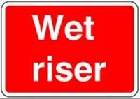 Wet Riser 1 Safety Sticker