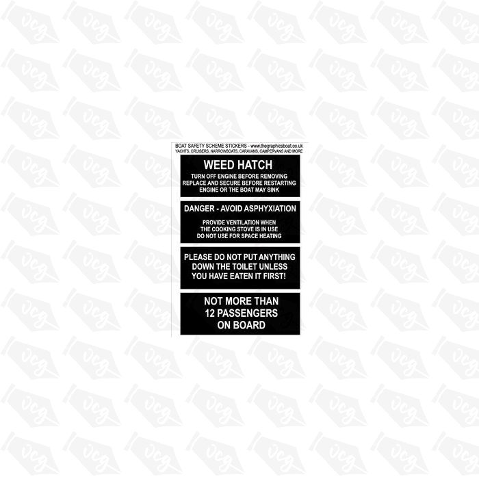 Boat Safety/Warning Stickers C