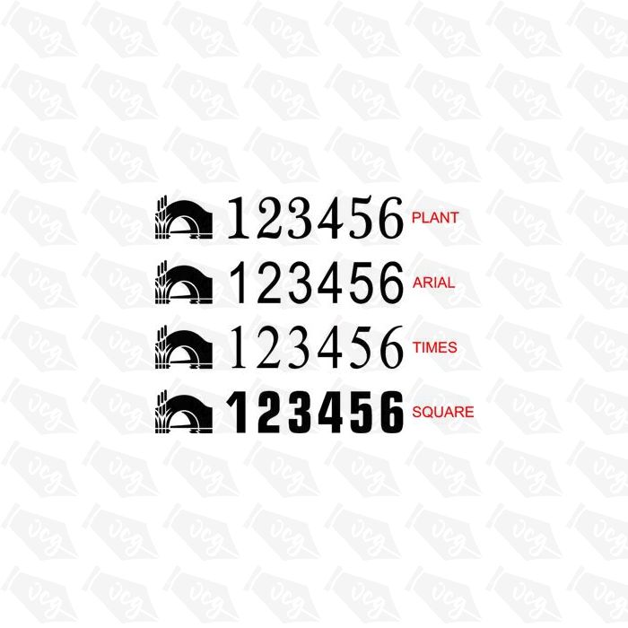 British Waterways Boat Numbers - (Pair)