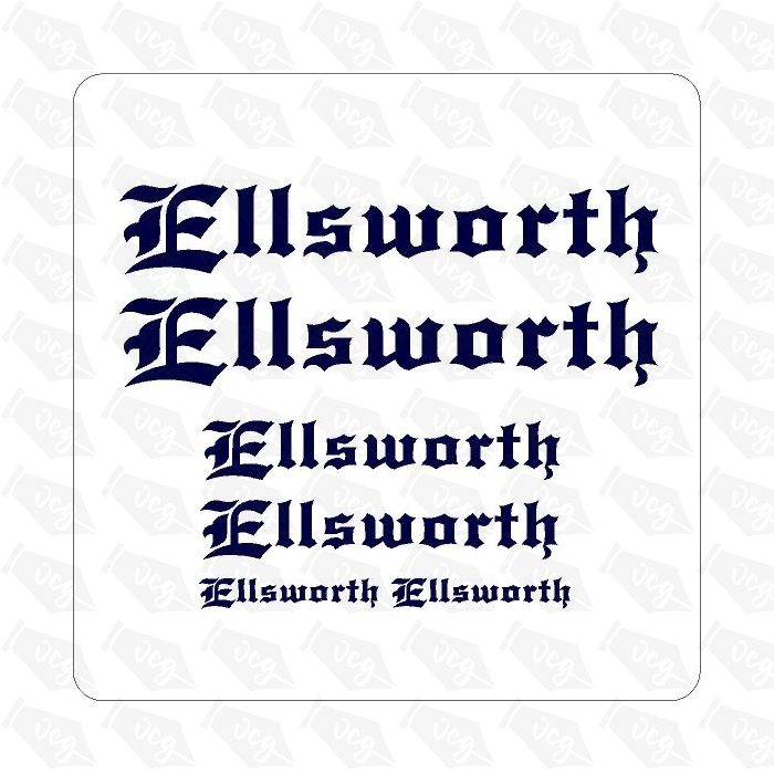 ELLSWORTH BICYCLE STICKER SET