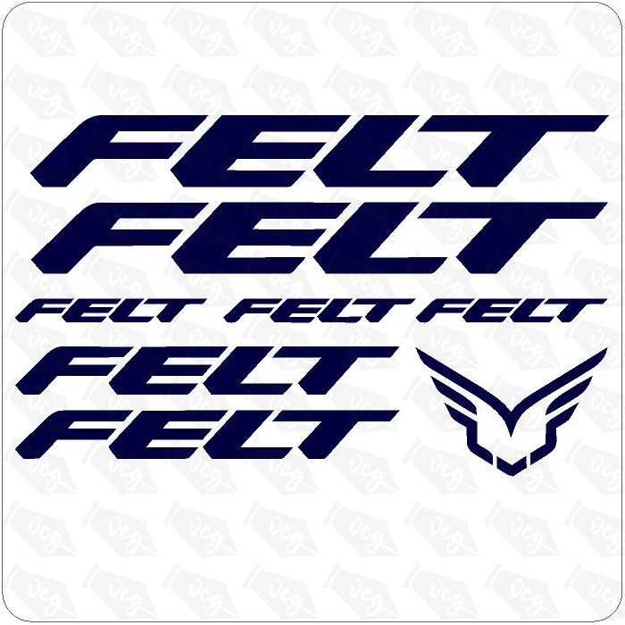FELT BICYCLE STICKER SET