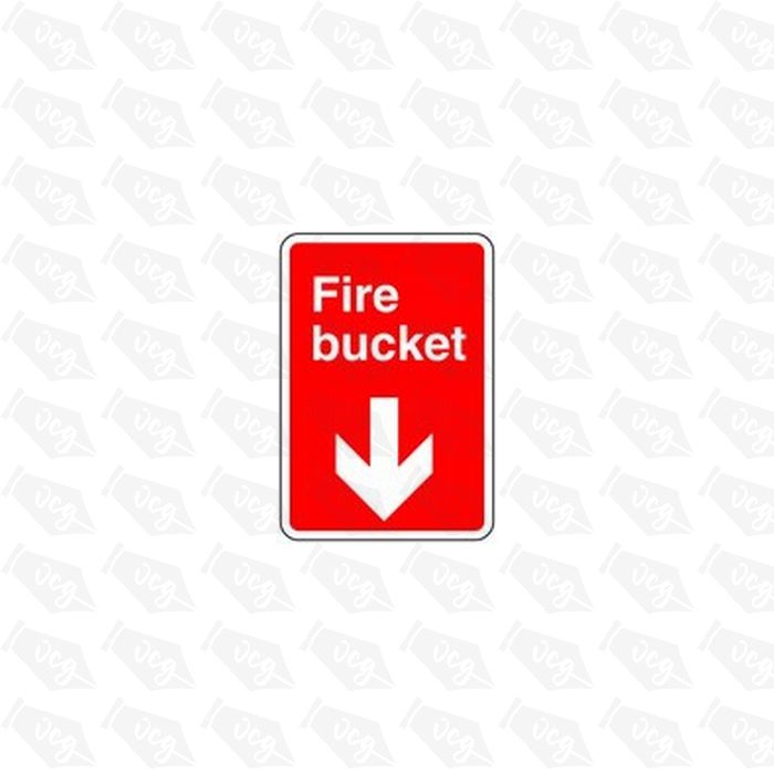 Fire Bucket Down Safety Sticker