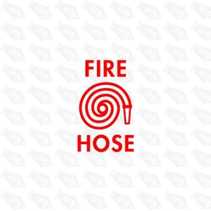 Fire and Hose  Safety Sticker