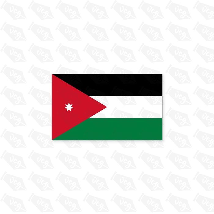 Jordan flag sticker