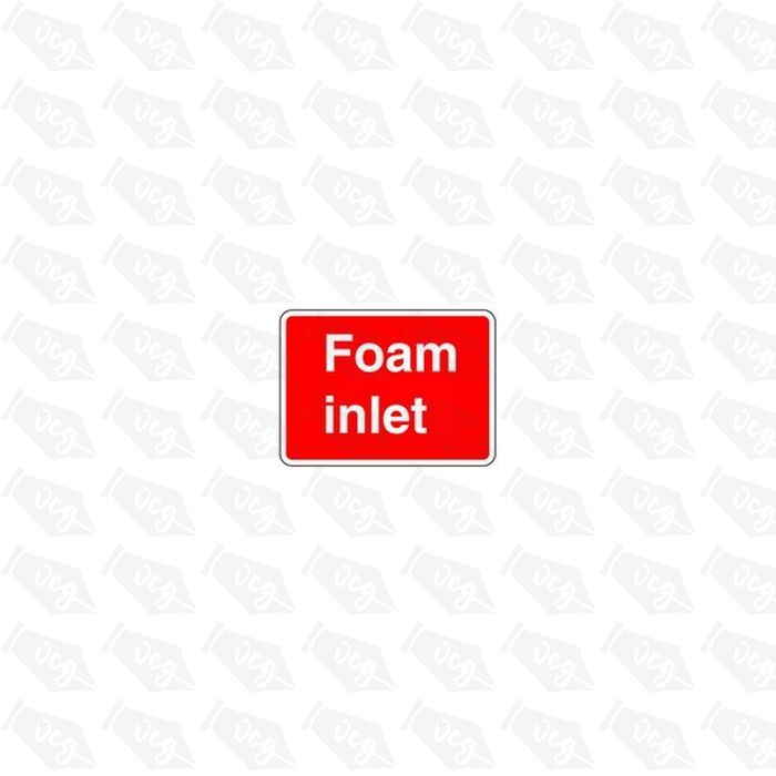 Foam Inlet 2 Safety Sticker
