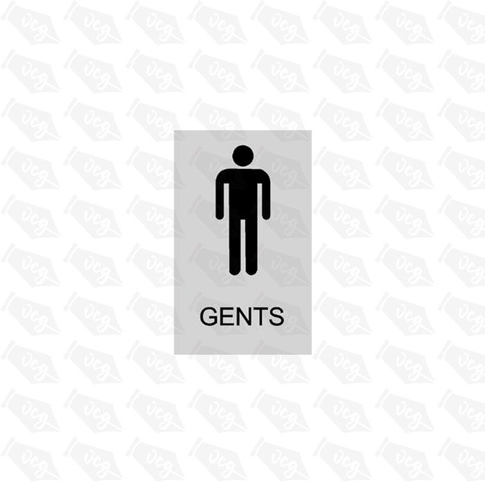 Gents Vinyl Door Toilet Sticker