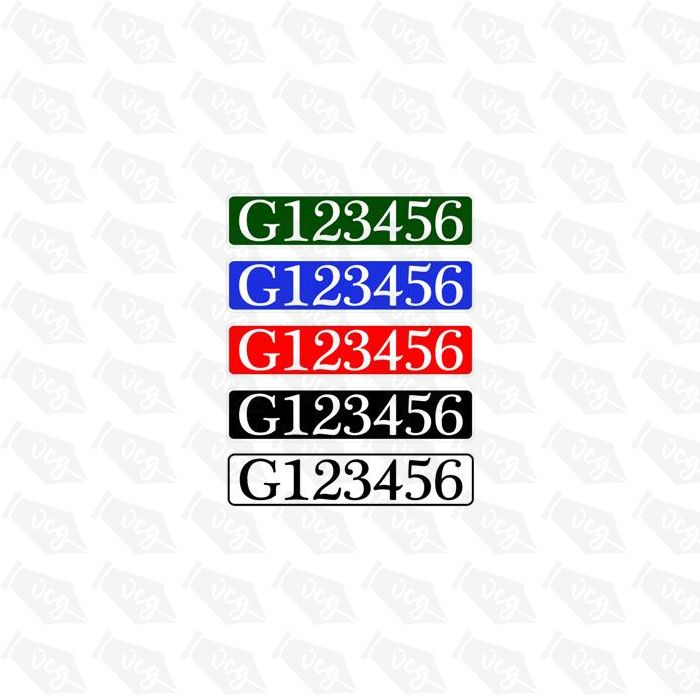 Great Ouse Plate Style Numbers
