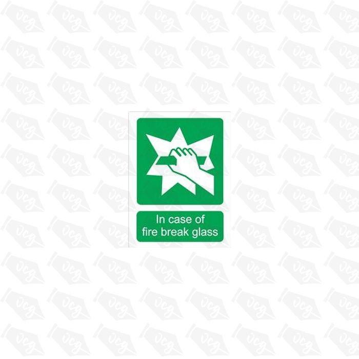 In case of fire smash glass sticker