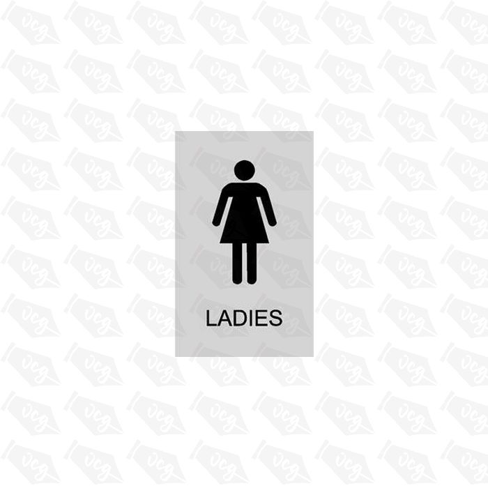 Ladies Toilet Door Sticker