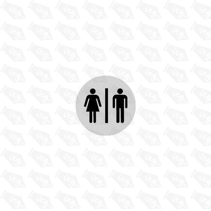 Ladies and Gents Toilet Sticker
