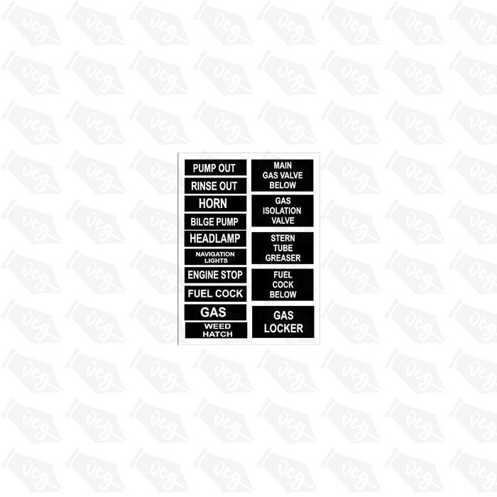 Boat Safety/Warning Stickers B