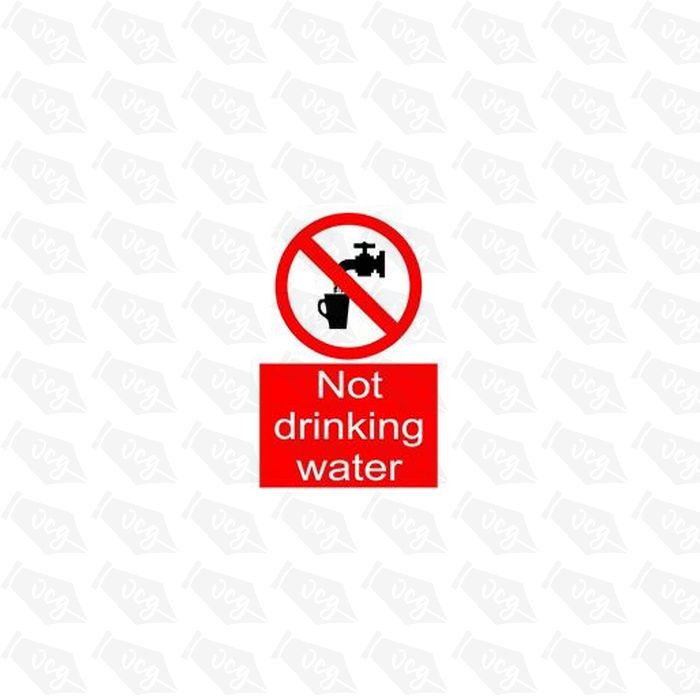 Not Safe Drinking Water Sticker