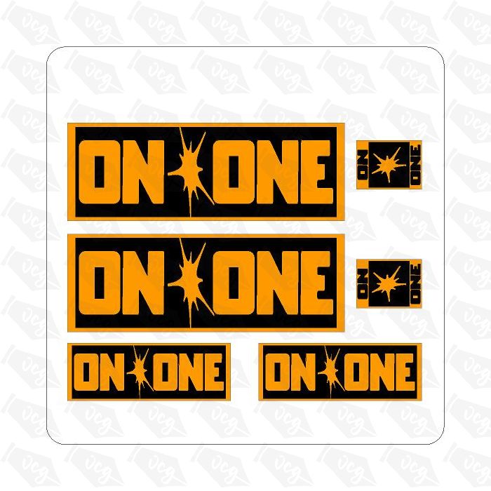 ON ONE TWO COLOUR BICYCLE STICKER SET