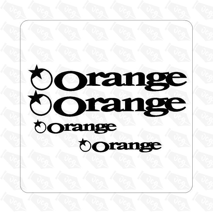 ORANGE BICYCLE STICKER SET