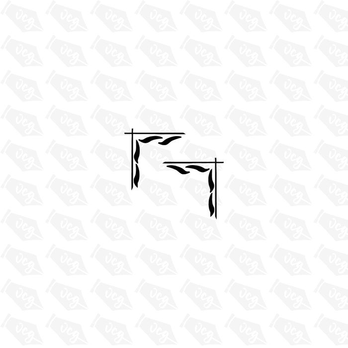 Panel Insert Design Self Adhesive Sticker 3 (Pair)