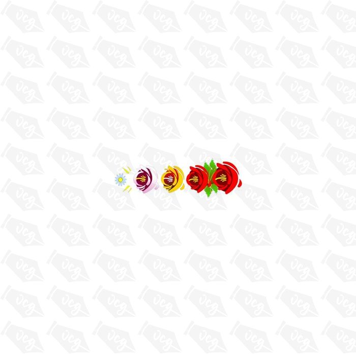 Traditional Style Canal Rose Sticker  Design 10