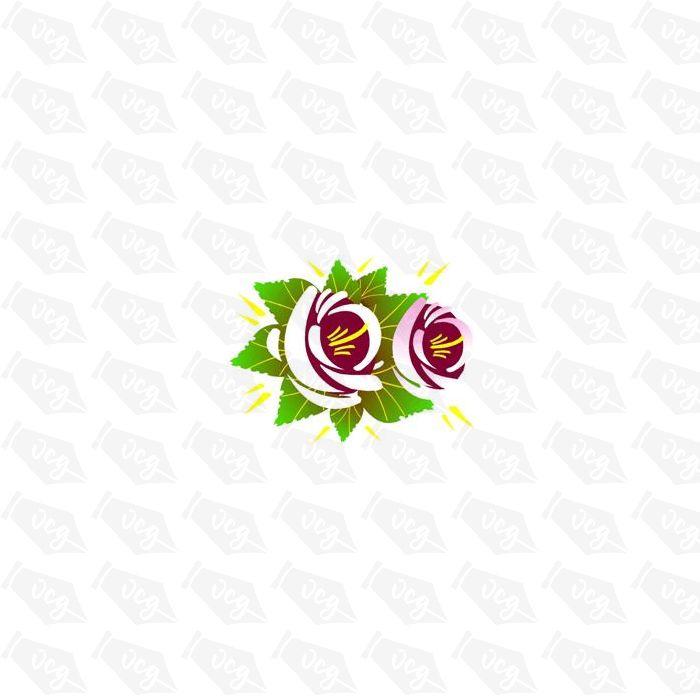 Traditional Style Canal Rose Sticker  Design 6
