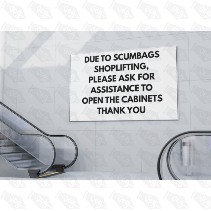 Scumbags Shoplifting Sticker