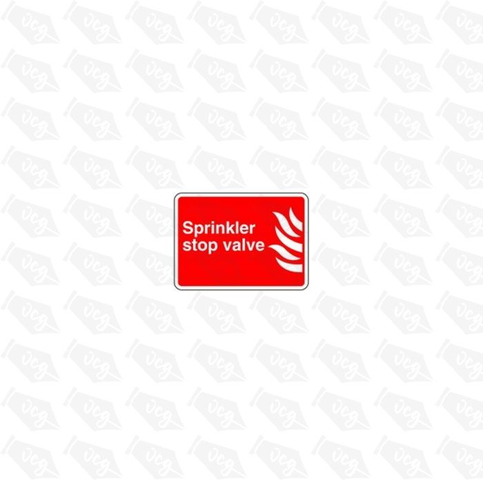 Sprinkler stop valve Safety Sticker