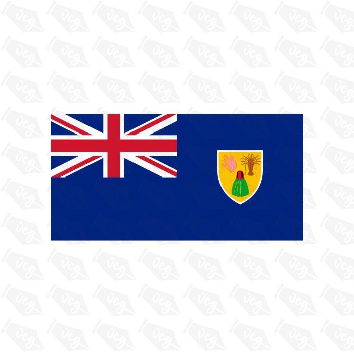 Turks and Caicos Island Flag Sticker