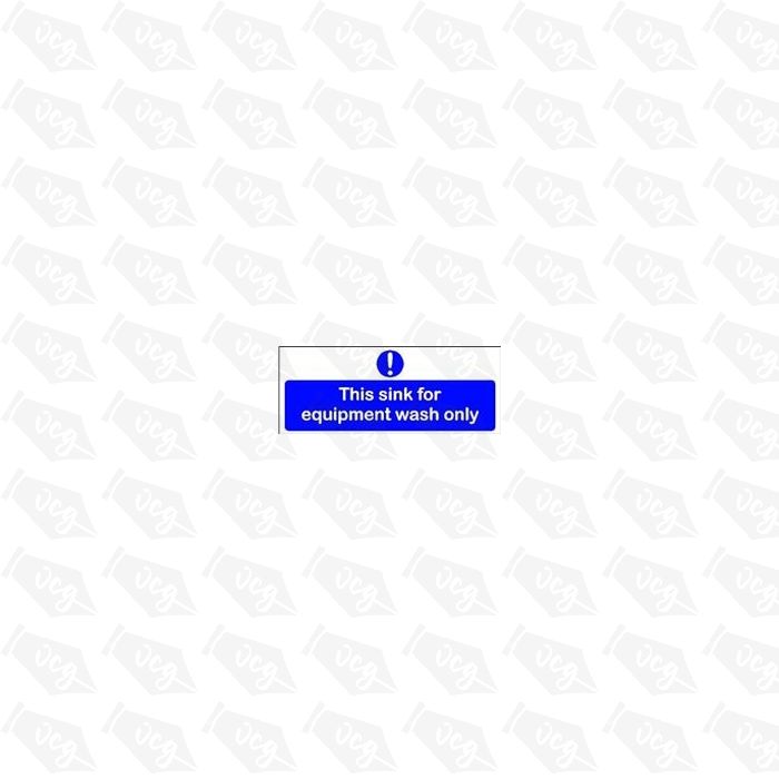 This Sink For Equipment Wash Self Adhesive Sticker