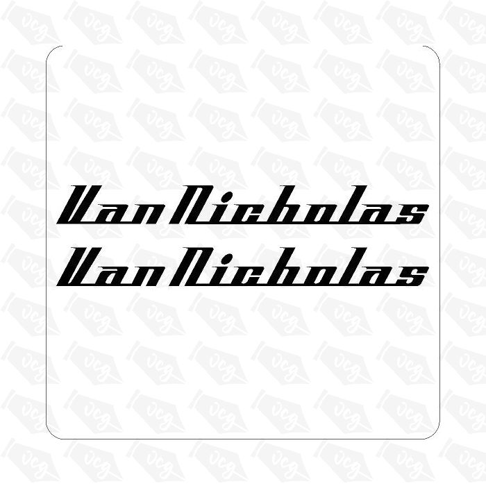 VAN NICHOLAS PAIR BICYCLE STICKERS