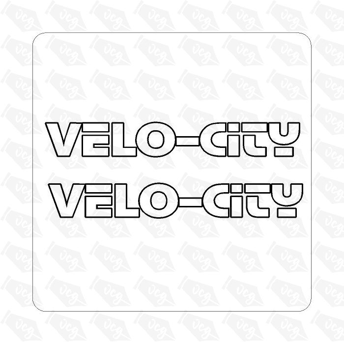 VELO-CITY OULINES BICYCLE STICKERS PAIR
