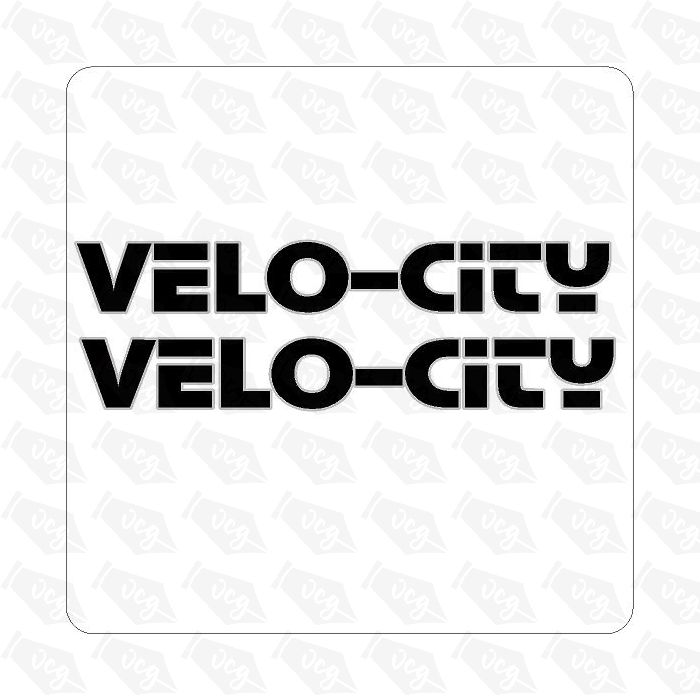 VELO-CITY BICYCLE STICKER PAIR