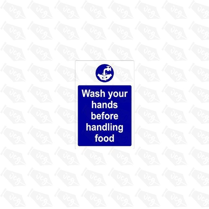 Wash Hands Before Handling Food Vinyl Door Self Adhesive Sticker